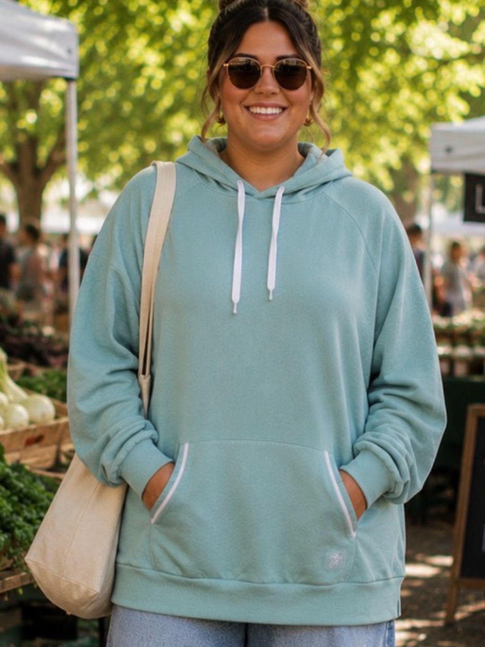 Gymshark‎ Hoodie Mens XXL Green Pullover Drawstring Sweatshirt *
